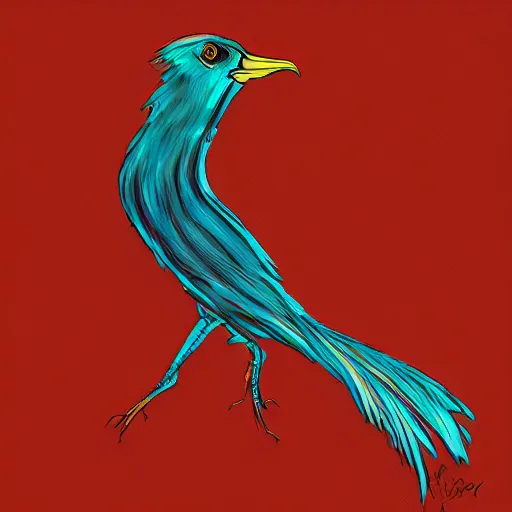 Prompt: an illustration of a bird wirh arms, stylized, trending on artstation, award winning, very very very very very beautiful