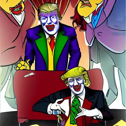 Image similar to donald trump as the joker