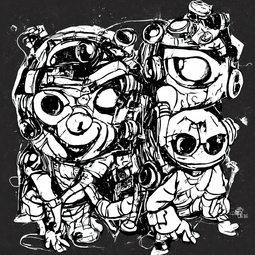 Image similar to a toad wearing headphones, ryuta ueda artwork, breakcore, style of jet set radio, y 2 k, gloom, space, cel - shaded art style, sacred geometry, data, minimal, code, cybernetic, dark, eerie, cyber