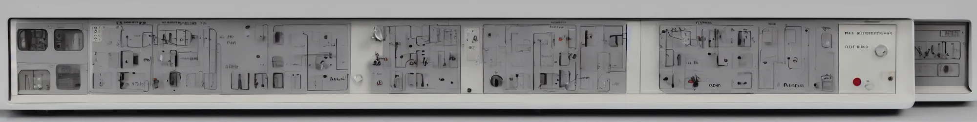 Prompt: 1972 mainframe computer control panel designed by dieter rams