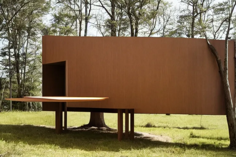 Image similar to a house, shaped like a table