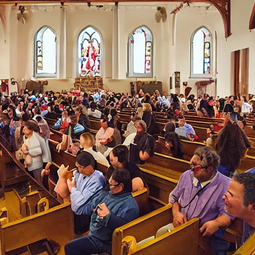 Image similar to people in church in san fransisco