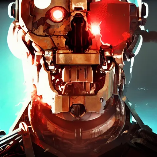 Image similar to face icon stylized minimalist terminator salvation, loftis, cory behance hd by jesper ejsing, by rhads, makoto shinkai and lois van baarle, ilya kuvshinov, rossdraws global illumination