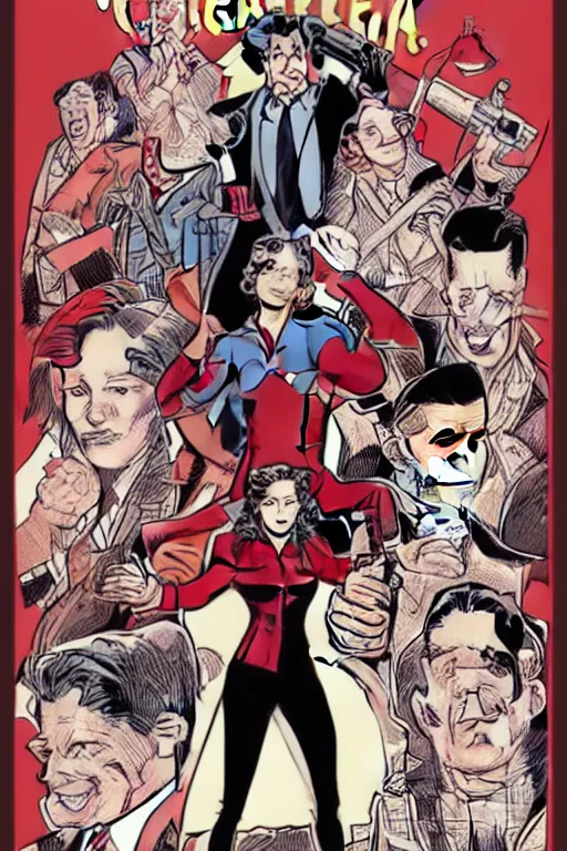 Image similar to Agent carter illustration concept art in the style of Arthur Adams