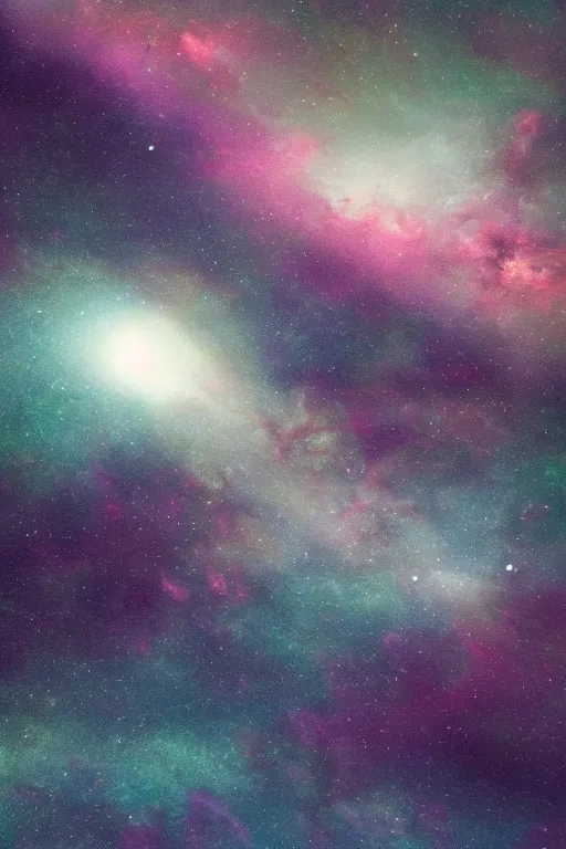 Prompt: milky space, atmospheric, cloudy, high definition, pastel