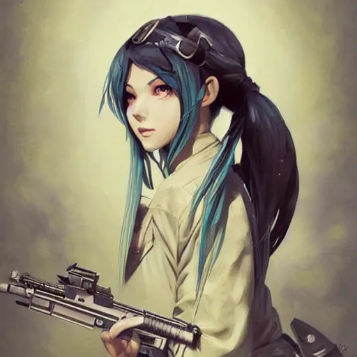 Image similar to portrait of a facist miku hatsune, epic, tragic, military art, fantasy, dieselpunk, hd shot, digital portrait, beautiful, artstation, comic style, by artgerm, guy denning, jakub rozalski, magali villeneuve and charlie bowater