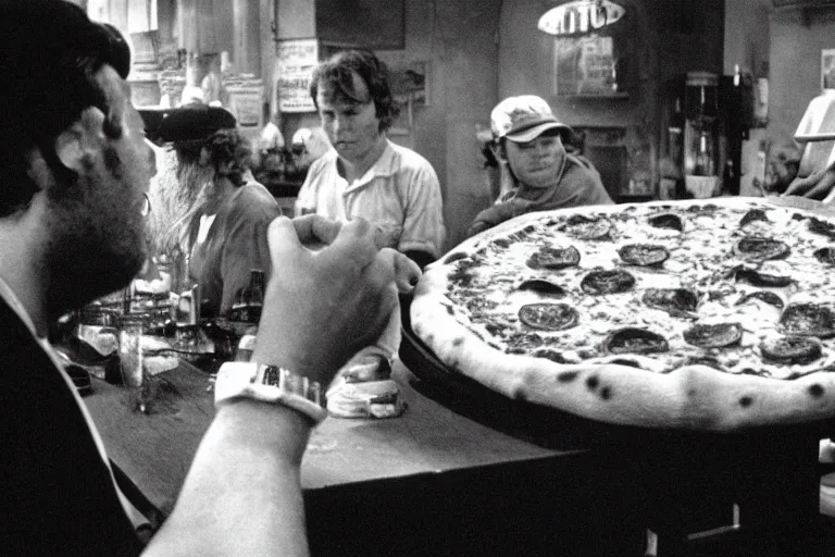 Image similar to pizza the hut in the talented mr. ripley photo 35mm black and white