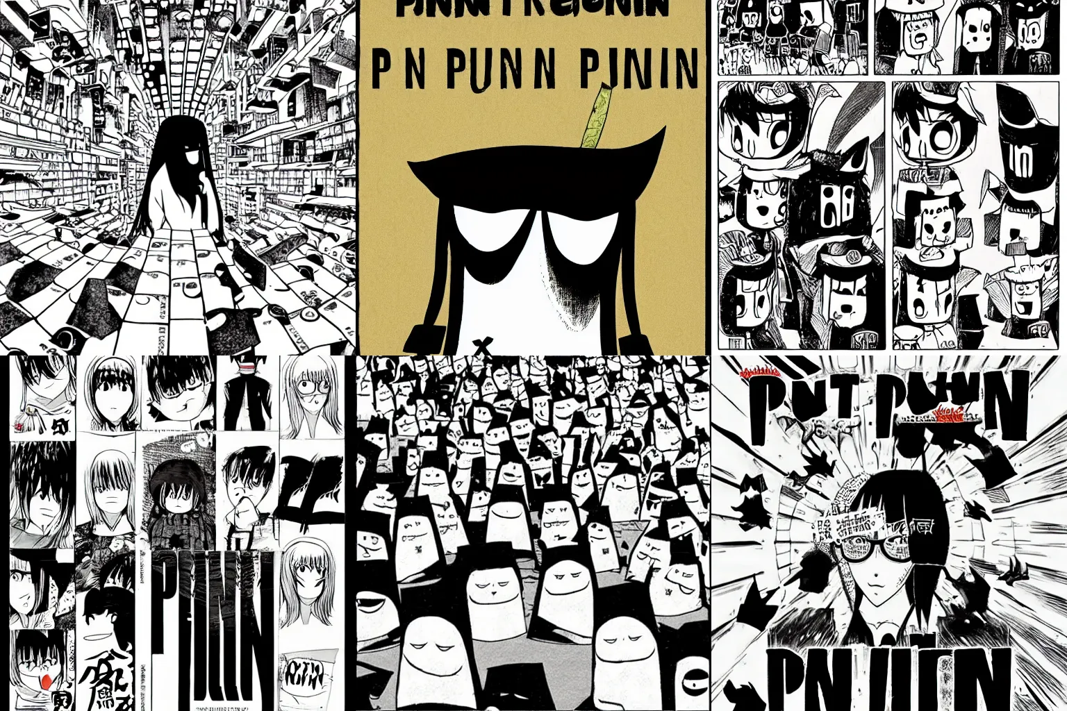 Prompt: punpun manga