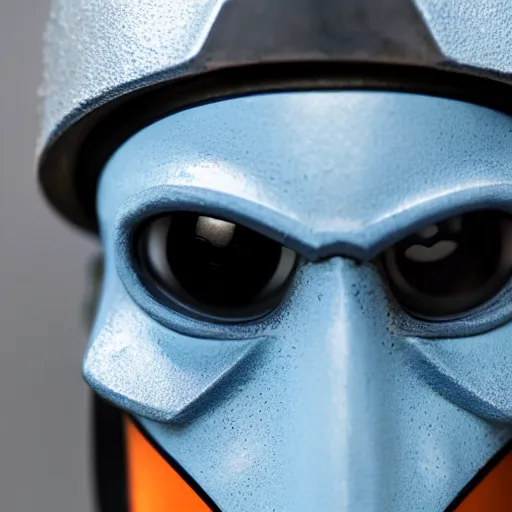 Image similar to close up of face of tf 2 blue spy, live action movie, 8 5 mm f / 1. 4