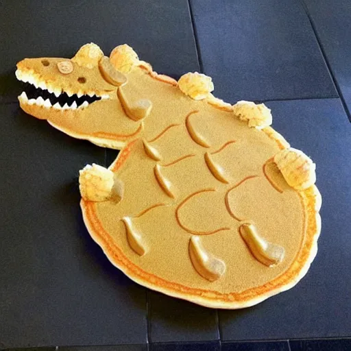 Image similar to !!! crocodile flattened!!! into ( ( ( pancake ) ) )