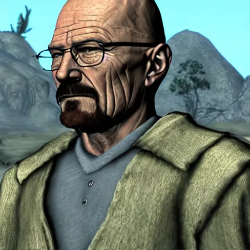 Image similar to walter white in morrowind