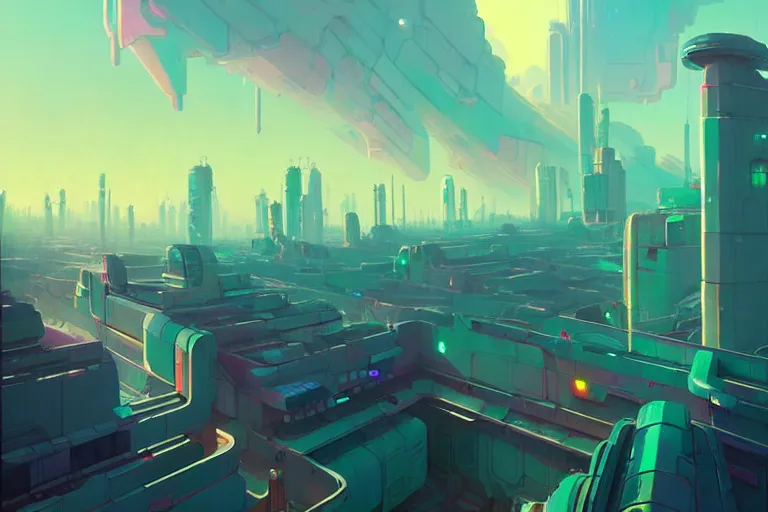 Prompt: abandoned futuristic city on a mountain fogged in the colorful clouds style of makoto shinkai studio ghibli, james gilleard greg rutkowski chiho aoshima