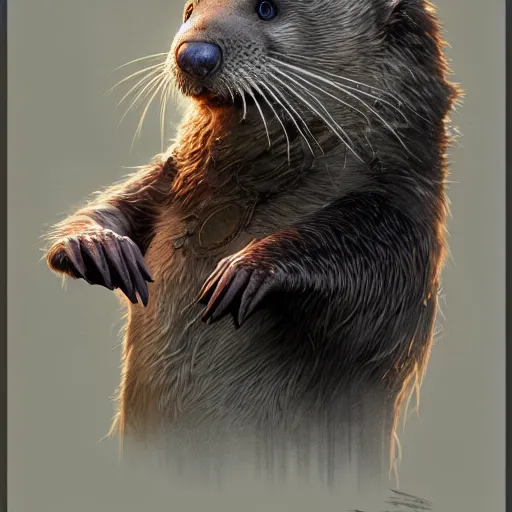 Prompt: A wizard otter, ultra realistic, concept art, intricate details, eerie, highly detailed, photorealistic, octane render, 8k, unreal engine, art by artgerm and greg rutkowski and alphonse mucha