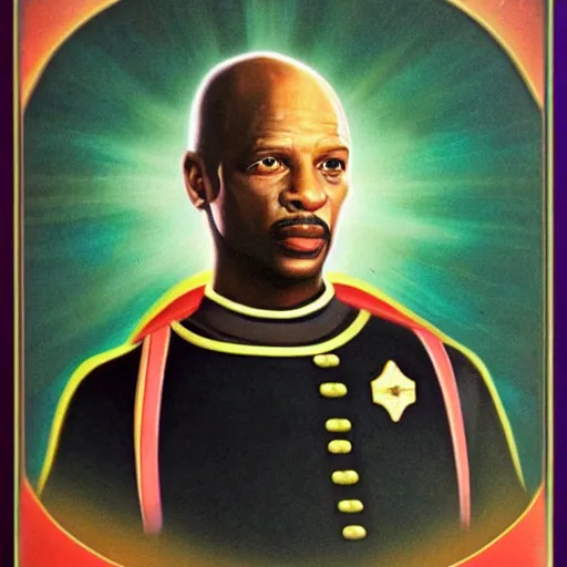 Image similar to commander sisko, catholic icon