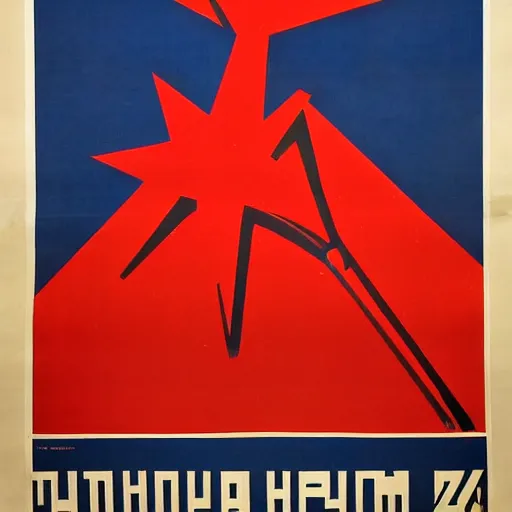 Image similar to soviet era propaganda poster