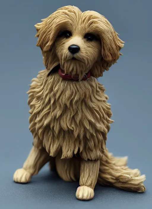 Image similar to 80mm resin detailed miniature of fluffy dog, Product Introduction Photos, 4K, Full body