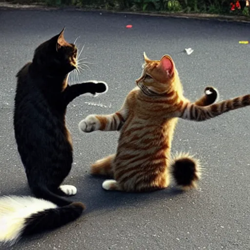 Image similar to “cats fighting”