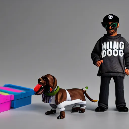 Prompt: Snoop Dogg amiibo, product photo, studio lighting