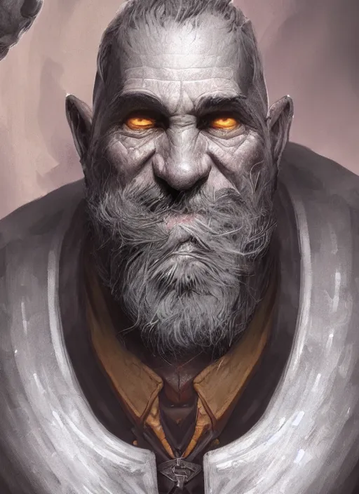 Image similar to A fantasy comic book style portrait painting of a eerie gray dwarf in a cavern setting, unreal 5, DAZ, hyperrealistic, octane render, RPG portrait, ambient light, dynamic lighting