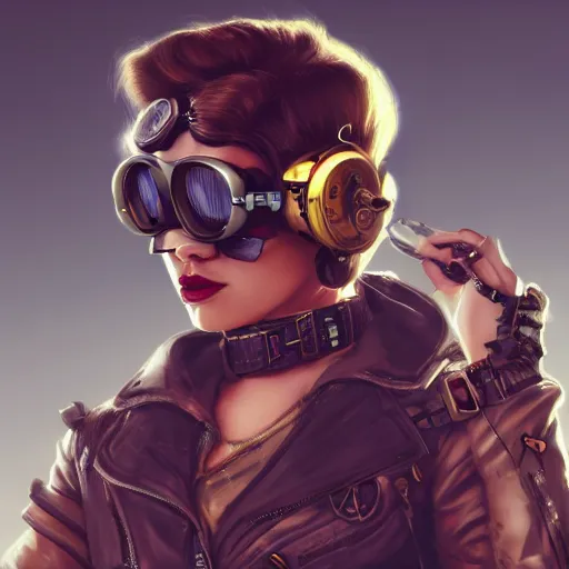 Prompt: a profile picture of a viper with steampunk googles, by ROSS tran, 4k