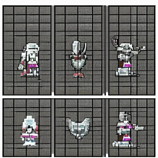 Image similar to set of 4 8 x 4 8 pixel wide fantasy icons for armor for a roleplaying videogame