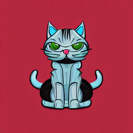 Image similar to Evil emperor kitten, sticker, highly detailed, colorful, illustration, smooth and clean vector curves, no jagged lines, vector art, smooth