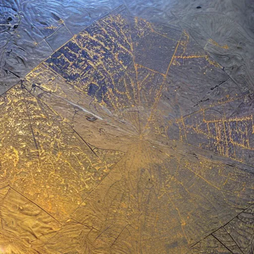 Image similar to bronze age empire, satellite view, pyramids and ancient agriculture landscape