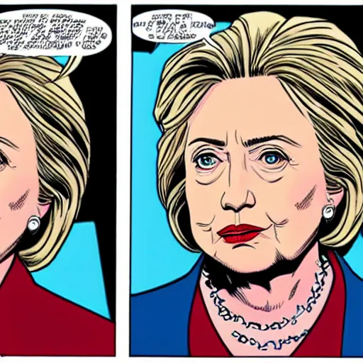 Image similar to Hillary Clinton in a Marvel Comic Book