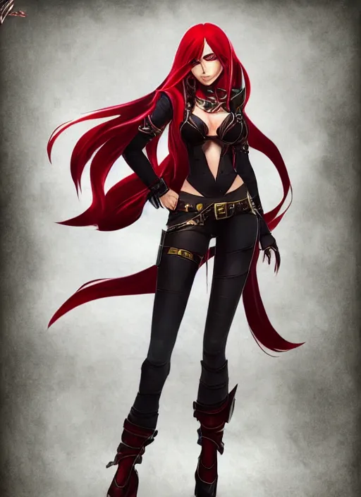 Image similar to New character design for katarina from league of legends