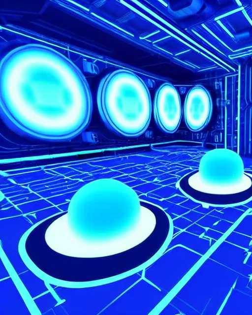 Prompt: futuristic sci fi nuclear reactor structures made out of blue brains leak blue blood on the nuclear reactor unreal engine volumetric lighting