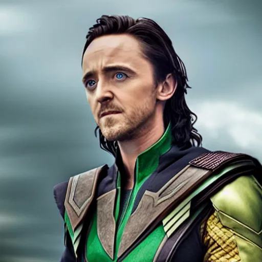 Image similar to film still of Tom Felton as Loki in Avengers Infinity War