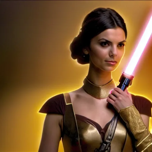 Image similar to victoria justice as princess padme in star wars episode 3, 8k resolution, full HD, cinematic lighting, award winning, anatomically correct