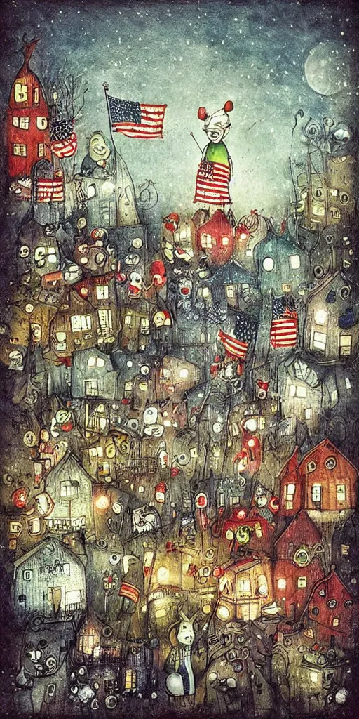 Image similar to a 4 th of july scene by alexander jansson