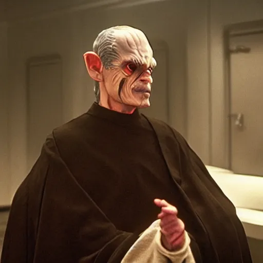 Image similar to jeff gold blum as emperor palpatine in the original trilogy, star wars movie, photo