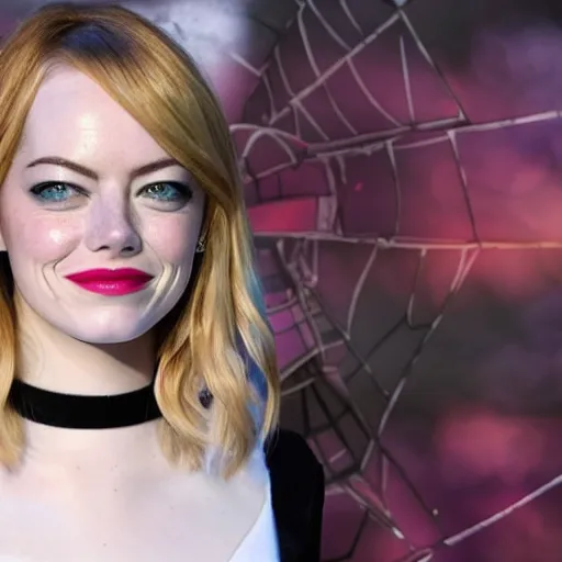 Prompt: emma stone as spider gwen