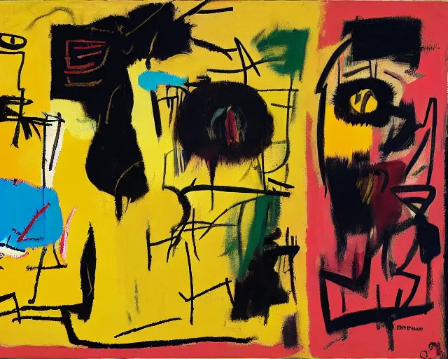 Image similar to painting of an ipad by graham sutherland, basquiat!!, neo - expressionism, muted colors!