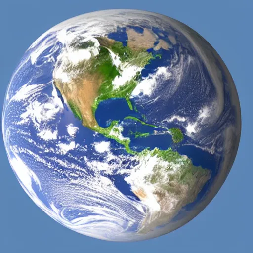 Image similar to 3 d render of earth, white background