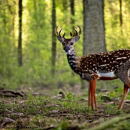 Image similar to a beautiful spotted deer in the woods, canon eos c 3 0 0, ƒ 1. 8, 3 5 mm