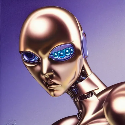 Prompt: robot by Hajime Sorayama