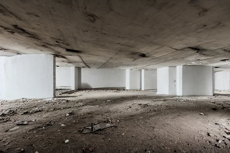 Image similar to photo of long room in underground abandoned bunker, backlight, shot on nikon d 7 5 0