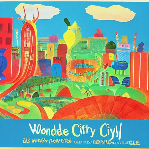 Prompt: wonder land city by eric carle