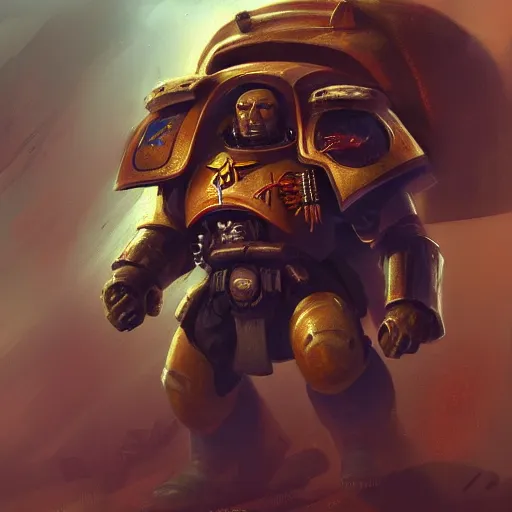 Prompt: space marine by igor sid artstation