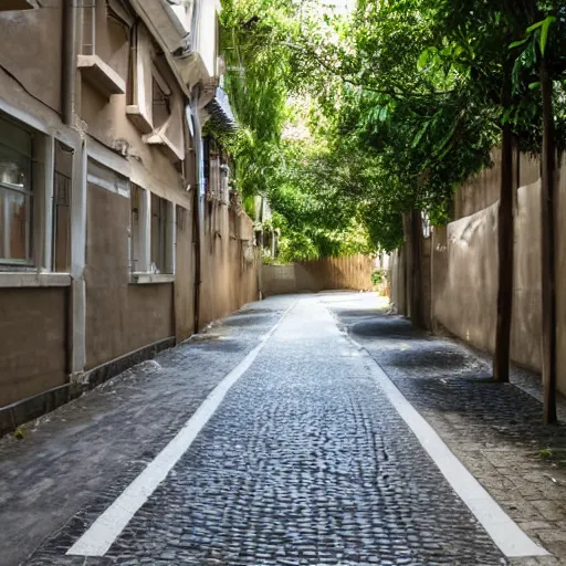 Prompt: a covered residential street