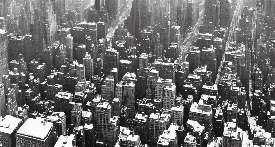 Image similar to image of new york in the winter, black and white photograph by andre kertesz