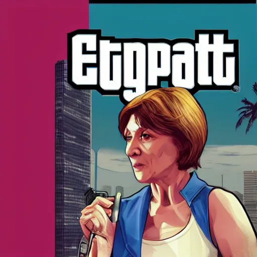 Prompt: esperanza aguirre in gta v, cover art by stephen bliss, artstation