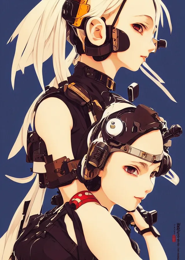 Image similar to ilya kuvshinov anime illustration tank girl, last exile, murata range, fine detail, perfect anime face, dramatic lighting, dynamic composition, art deco, cel shading, vivid, rich texture, yoshinari yoh, alphonse mucha, ( ( ( colorful ) ) )