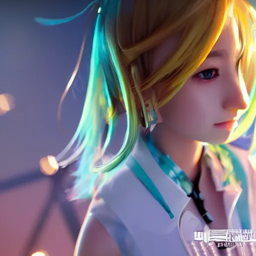 Prompt: hatsune miku, volumetric lighting, beautiful, golden hour, sharp focus, ultra detailed, cgsociety by leesha hannigan, ross tran, thierry doizon, kai carpenter, ignacio fernandez rios, noir photorealism, film