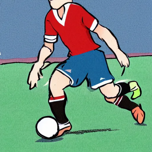 Image similar to a soccer player illustration