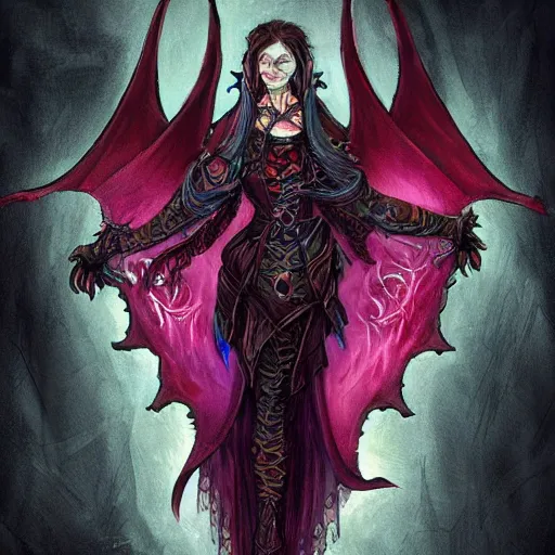 Image similar to vampire lord, d & d style, trending on artstation, colorful, intricate, art by kev chan