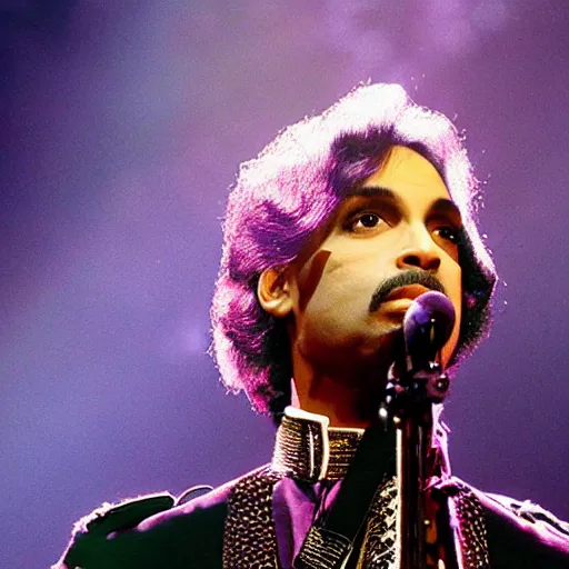 Prompt: photo of prince the artist